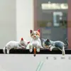 Adorno de Pantalla de Coche de Gato, Peluche para Tablero de Coche, Muñeco Decorativo para Interior de Coche, Gato Mini para Coche
