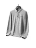 Camisa polo de manga larga con cuello Henley hecha a medida, camisa polo casual de manga larga para hombre de corte holgado, camisa polo de moda estilo americano, manga larga