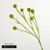 Crisântemo Artificial Dourado com 7 Cabeças, Decoração de Flores Artificiais de Plástico para Sala de Estar, Arranjo de Flores de Mão Combinado com Buquê de Dente-de-Leão