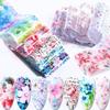 Cross-border Hot nail Art Star Sticker ins Dia dos Namorados Flor Rosa Mar Rosa Flor Arte Renda Papel unha