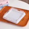 Caixa de Embalagem para Quatro Ovos Tarte, Estilo Influenciador Assando Duas Peças de Carne Desfiada, Pasta de Taro e Embalagem de Clam Leite