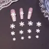 Acessórios de Nail Art de Floco de Neve de Natal para Outono e Inverno, Brincos DIY de Resina Fofos, Pequenos Acessórios, Decorações de Unha Usáveis, Capa de Celular
