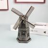 Adornos modelo de molino de viento holandés artesanías de metal retro europeas decoración creativa para el hogar muebles de escritorio de oficina