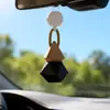 Fragrância de Carro Retrátil Frasco Vazio Pingente de Perfume para Retrovisor Ornamentos Desodorizantes Criativos de Madeira e Vidro para Pendurar
