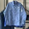 Ropa de Trabajo Sinopec de Malla Fina Antiestática de Verano con Tira Reflectante para Campo Petrolero, Anti-Manchas, Transpirable para Hombre