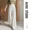 Pantalones de pierna ancha de Lyocell para mujer, nuevo estilo primavera/otoño 2026, pantalones holgados de tendencia estilo coreano con caída fluida, adecuados para yoga y como pantalones para mascarilla