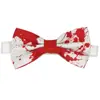 Día del Festival Fantasma de Halloween Corbata de Moño Huellas de Sangre de Vampiro Corbata de Moño de Calavera Accesorios para Fiestas Transfronterizos