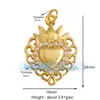 P04 L49B Accesorios para joyería DIY AMOR AMOR corazón circón rojo aceite goteando alas de cupido