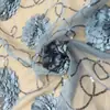 Vestido nuevo bordado cheongsam tela bordada con cuentas lentejuelas de escamas de punto tela bordada
