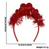 Amazon Diadema Día de San Valentín Tocado de Pluma Roja Suministros para Fiesta de Bodas Diadema de Polvo Dorado Amor Pasador Accesorios para el Cabello