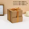 Caja de Regalo Cuadrada de Cinta Personalizada Caja de Embalaje Plegable de una Pieza Caja de Regalo de Navidad DIY Venta al por Mayor Transfronteriza