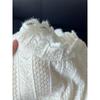 Top de encaje calado de cuello semi-alto para mujer, temporada Primavera 2026, elegante camiseta de manga larga estilo coreano en capas inspirada en Chanel