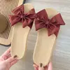 Pantuflas de Lino 2026 para Mujer con Suelas Suaves y Moños Lindos para Uso en Casa, Pantuflas de Madera para Piso Interior, Sandalias de Suela Gruesa de Verano