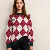 Suéter Suave Nuevo Estilo Retro Perezoso Otoño e Invierno 2026 para Mujer, Corte Holgado, Diseño Único, Prendas de Punto Pullover de Nicho