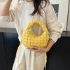 Bolso de Nube Plegado Estilo Coreano, Bolso Cruzado de Hombro de Burbujas de Moda, Bolso Ligero de Dumpling para Mujer, Bolso Pequeño Versátil de Mano