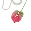 Ventas Directas de Fábrica de Flores Anturio Rojas Artificiales 3D, Flores Artificiales para Arreglos Florales de Boda, Materiales Florales para Arreglos de Piso y Arreglos Florales