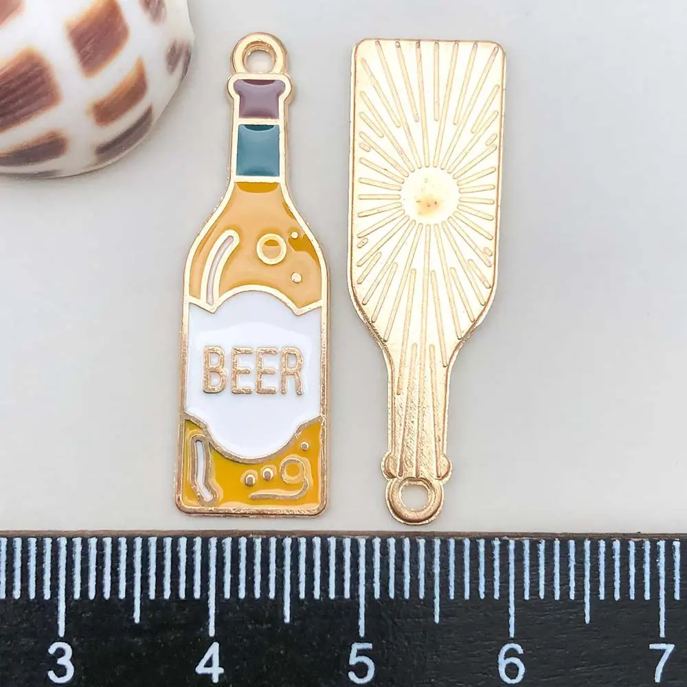 16740-XP-咖色kc金底滴油锌合金啤酒瓶11x34-2