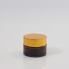 Preto Cosmético Boca Larga Chá 30g50g Creme Garrafa High-end Marrom Transparente Selado Cosmético Garrafa De Vidro