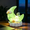 Novo animal de estimação fofo pequeno desenho animado balão de ar quente estrela luz maré brincar boneca menina coração luz noturna decoração de mesa ornamentos