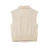 Conjunto de saia feminina da marca Z para AliExpress, top de linho sem mangas popular no INS europeu e americano, confortável e casual ZA