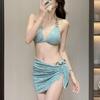 Biquíni Biquíni Fato de Banho Feminino Novo Sexy Termas Dividido Conjunto de Três Peças Celebridade da Internet Férias Fato de Banho Beira-Mar