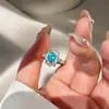 Moderna Lujo Ligero Amor Sellado Corindón Rojo Sangre de Paloma Dopamina Colgante Collar Anillo Huevo de Paloma Paraíba Para Mujer