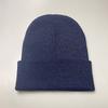 Nuevo Borde Enrollado Sombrero Frío Gorro de Punto Acrílico Sombrero sin Visera Placa Ligera Color Sólido Multicolor Sombrero de Lana Fabricante Venta al por Mayor Gorro de Punto