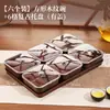 Prato de Frutas Estilo Chinês com Textura de Madeira, Tampa e Compartimentos para Uso Doméstico, Caixa de Nozes e Lanches de Alto Valor para a Sala de Estar durante o Ano Novo