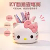 Portalápices de Almacenamiento de Gato de Dibujos Animados Lindo Alta Apariencia Cubo de Almacenamiento de Papelería para Estudiantes Decoración Creativa de Escritorio de Oficina Adorno