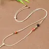 Cuerda para Colgante de Jade Hetian Cadena para Clavícula de Loto Cuerda para Colgar Colgante de Oro Hebilla de Seguridad Cuerda Tejida a Mano Cadena de Collar con Candado de Oro