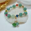 Pulsera Retro de Jade de Moda Nueva para Mujer Estilo Étnico de Xizang Pulsera de Calcedonia de Calabaza Pulsera de la Suerte Venta al por Mayor