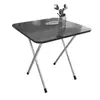 Mesa Dobrável, Mesa Lateral, Mesa de Jantar Doméstica Simples, Mesa Pequena Fácil de Usar para Comer, Adequada para 2-4 Pessoas, Mesa Quadrada Pequena Portátil para Montar Barracas