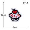 Parche de Bordado por Computadora Pequeño en Forma de Corazón Parche de Tela Bordada de Fresa Piña Fruta Parche Adhesivo Sin Coser