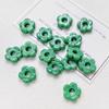 Cuentas sueltas de flores de vidrio de color sólido, hechas a mano, para hacer tú mismo, joyería, pulsera, collar, cuentas, cadena para teléfono móvil, accesorios, material