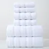 Conjunto de Toalhas Três Peças 100% Algodão, Toalha de Banho, Toalha Quadrada, Dropshipping Transfronteiriço, Conjunto de Toalhas de Algodão Absorventes Cor Lisa para Casa Fabricante Atacado