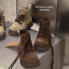 Botas Infantis para Mulheres Estilo Coreano Outono e Inverno Novas Botas para Meninas Sola Grossa Zíper Lateral Botas Curtas para Meninos Botas de Bebê