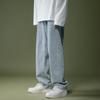 Pantalones vaqueros para hombre, nuevos pantalones casuales rectos y sueltos de pierna ancha con colgante, pantalones de fregona de calle de primavera y otoño para hombre 2025