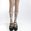 Estilo Ballet Encaje Blanco Lazo de Encaje Brillante Estilo Dulce Media JK Calcetines Delgados de Verano