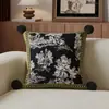 Almofada Decorativa Vintage de Alta Qualidade Estilo Francês, Almofada Decorativa Verde com Atmosfera Retrô para Sala de Estar, Capa de Almofada de Luxo Leve para Cama