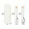 Cuchara de Acero Inoxidable 304, Vajilla Infantil Estilo Escandinavo, Cuchara y Tenedor de Aprendizaje para Bebé, Cuchara para Suplemento Alimenticio de Bebé, Vajilla Portátil