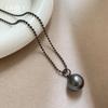 NK-216 Grey Bead Pingente Bead Colar de Corrente Fábrica Curto High-end Nicho Light Luxury New Internet Celebrity Explosions