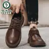 Zapatos de Vestir de Cuero Nuevos para Hombre Woodpecker 2026, Zapatos de Trabajo Casuales Transpirables Antideslizantes Resistentes al Desgaste con Suela Suave para Hombre