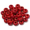 Cuentas de ábaco de acrílico de color sólido agrietadas con agujero grande para pulsera de cuentas DIY, collar, accesorios para cadena de mano, bolso