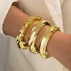 Moda Popular Transfronteiriça Personalidade Estilo Exagerado Irregular Geométrico Brilhante Aberto Conjunto de Várias Peças de Joias de Pulseira Feminina