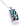 Deseo una transmisión en vivo transfronteriza con flores, piedra colorida, colgante de turmalina, collar de hojas de topacio europeo y americano, collar de tesoro colorido para mujeres