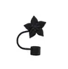 Tapa de Silicona de Grado Alimenticio para Popote Transfronteriza con Diseño de Estrella de Cinco Puntas y Flor, Adecuada para Popotes Stanley, Juego de Tapas de Enchufe a Prueba de Fugas 10mm