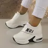 Nuevas Zapatillas Casuales de Plataforma con Suela Gruesa y Punta Redonda para Mujer, Temporada Primavera y Otoño 2026, con Velcro y Aumento de Altura Oculto