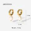 Pendientes de Acero de Titanio y Perla Jieding Estilo Europeo y Americano Pendientes Exquisitos Otoño e Invierno Lujo Accesible Joyería de Acero Inoxidable de Gama Alta Joyería Transfronteriza