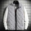 Colete masculino transfronteiriço outono e inverno jaqueta acolchoada de algodão moda coreana colete masculino solto inverno bonito casaco colete acolchoado atacado