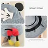 Bonito Sombrero de Pescador de Mano Pequeña para Mujer Verano 2025 Nuevo Sombrero de Protección Solar Mostrando la Cara Sombrero de Cubeta Pequeño de Dibujos Animados Circunferencia de Cabeza Grande